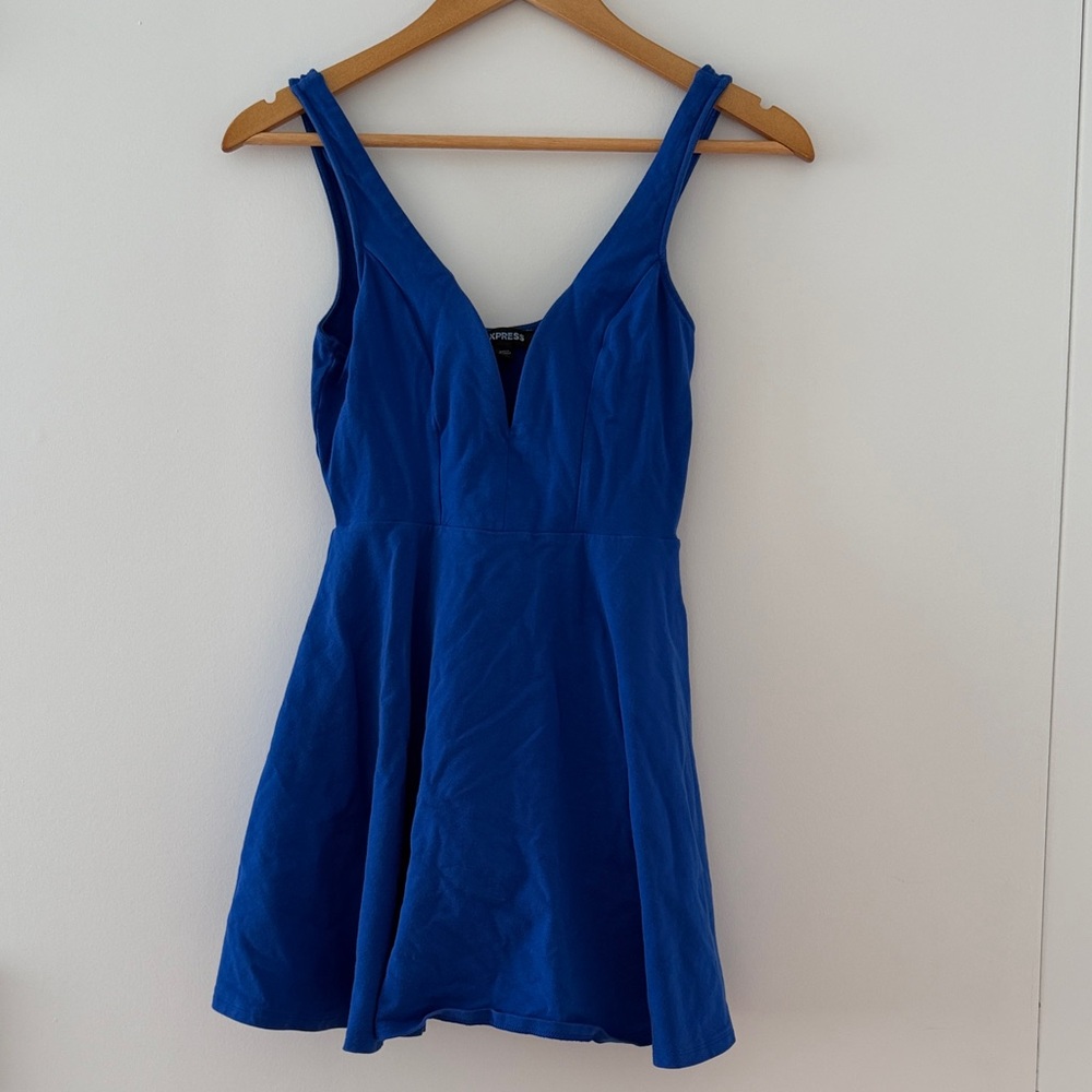 Express Blue Romper - Built in Shorts and Boning at the top